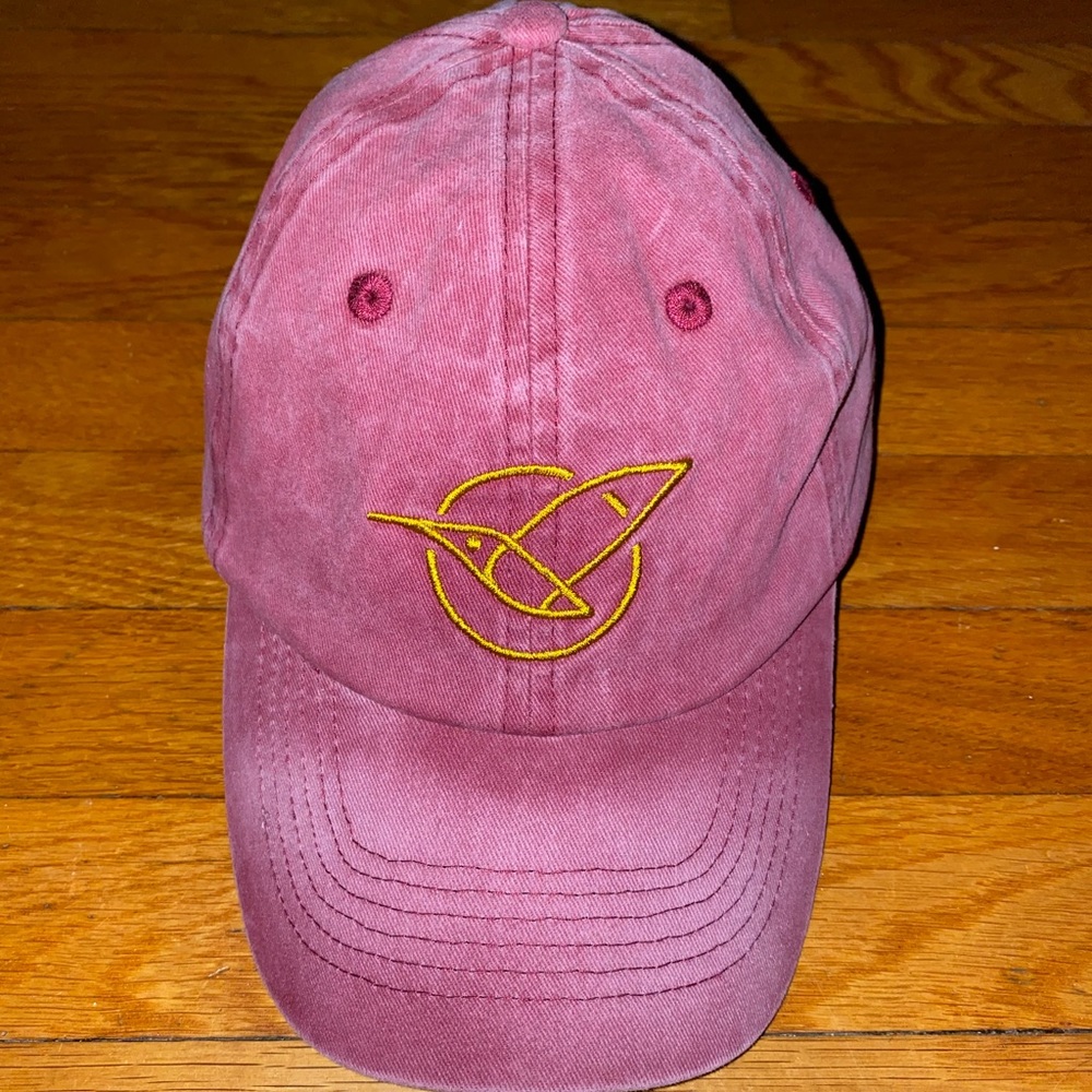 Violetear faded red baseball hat